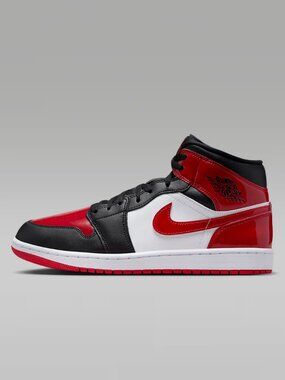 Nike Air Jordan 1 Mid SE Black Varsity Red White HV4091-006 Sz: 12 NWB no lid